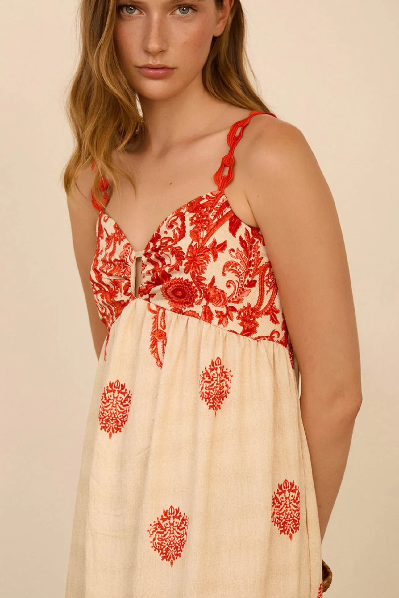 Vestido largo estampado