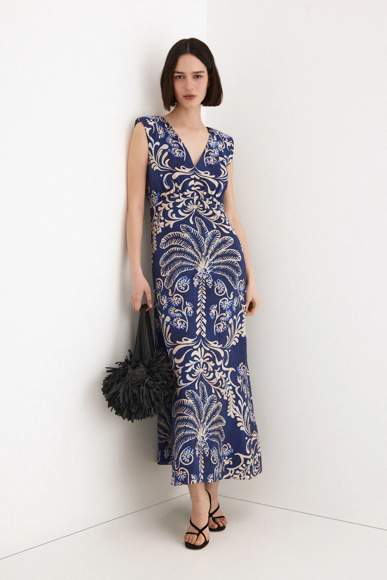 Vestido largo estampado