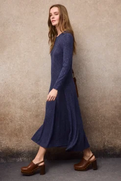 Vestido largo melange