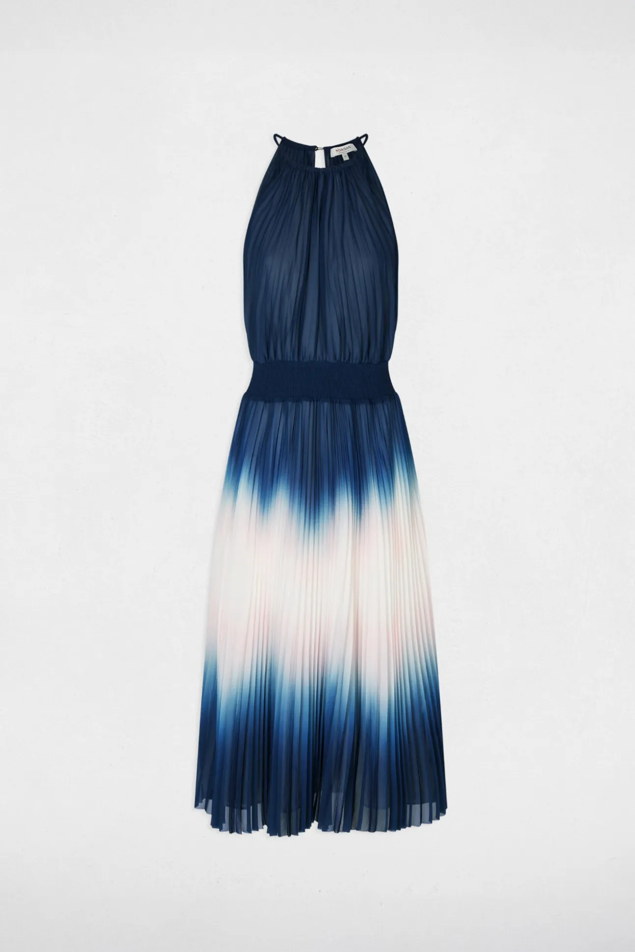 Vestido largo plisado