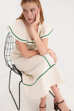 Vestido lino detalle contrastes