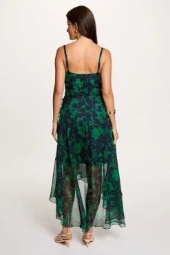 Vestido midi cruzado