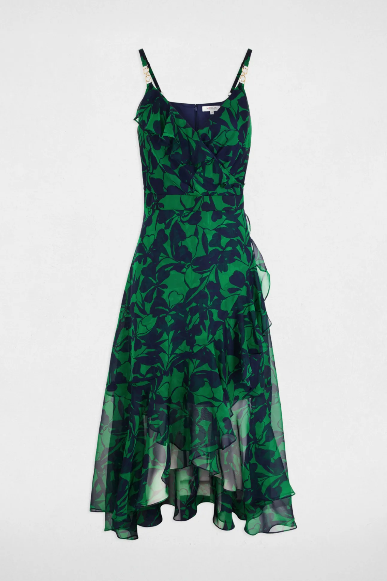 Vestido midi cruzado