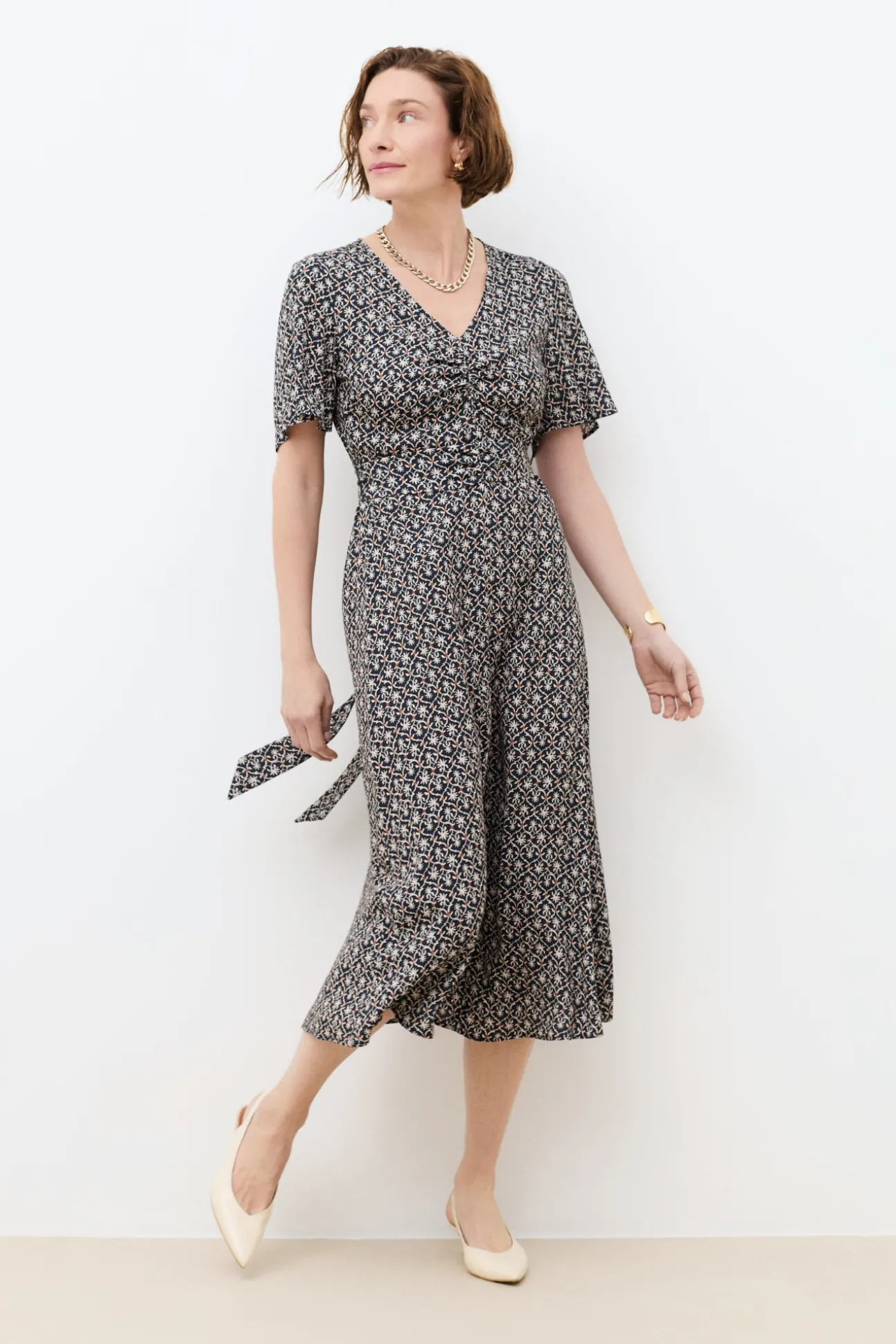 Vestido midi estampado