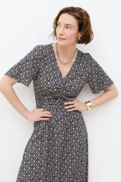 Vestido midi estampado
