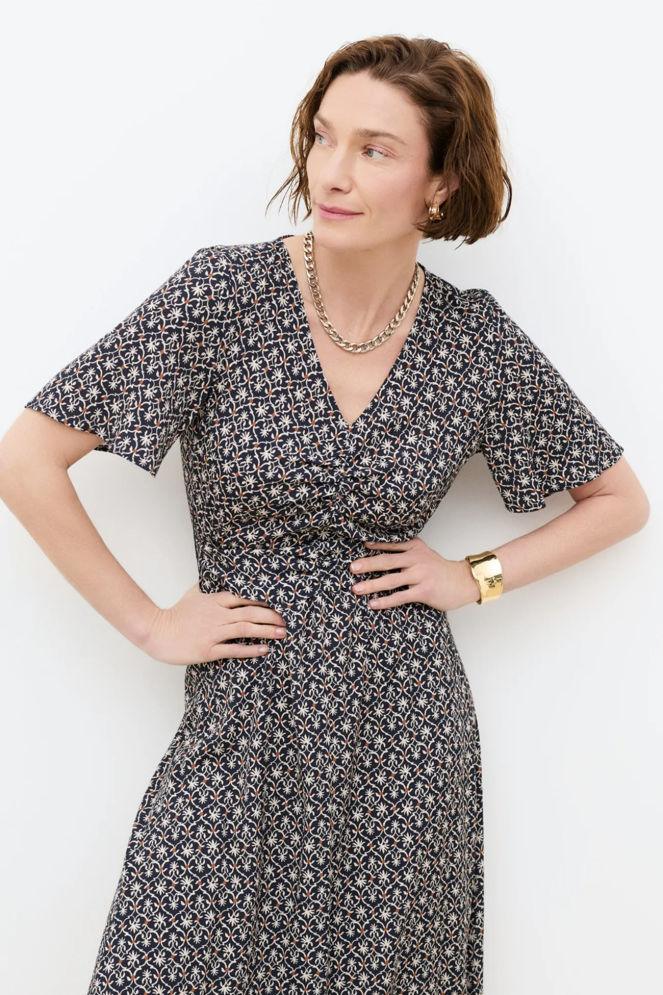Vestido midi estampado