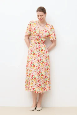 Vestido midi estampado