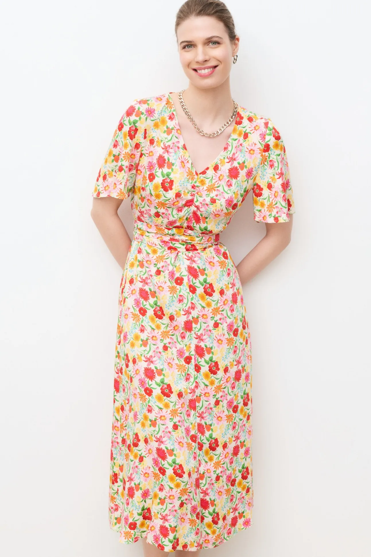 Vestido midi estampado