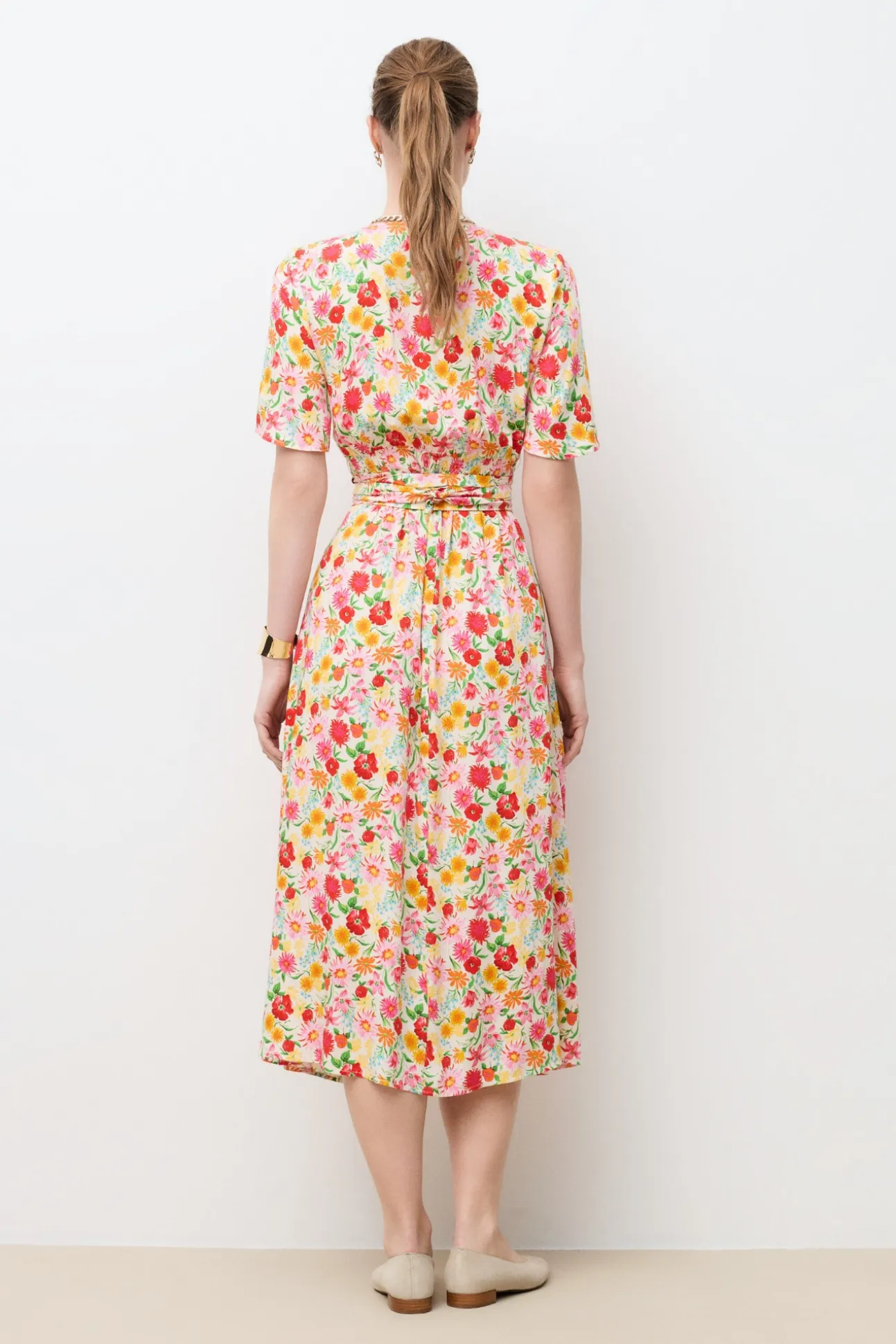 Vestido midi estampado