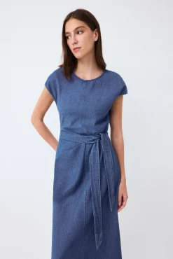Vestido nudo denim