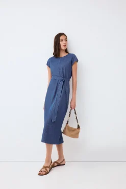Vestido nudo denim