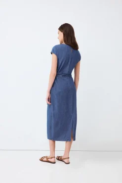 Vestido nudo denim