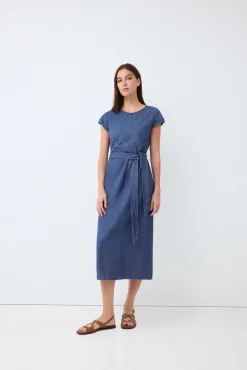 Vestido nudo denim