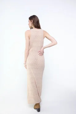 Vestido punto calado