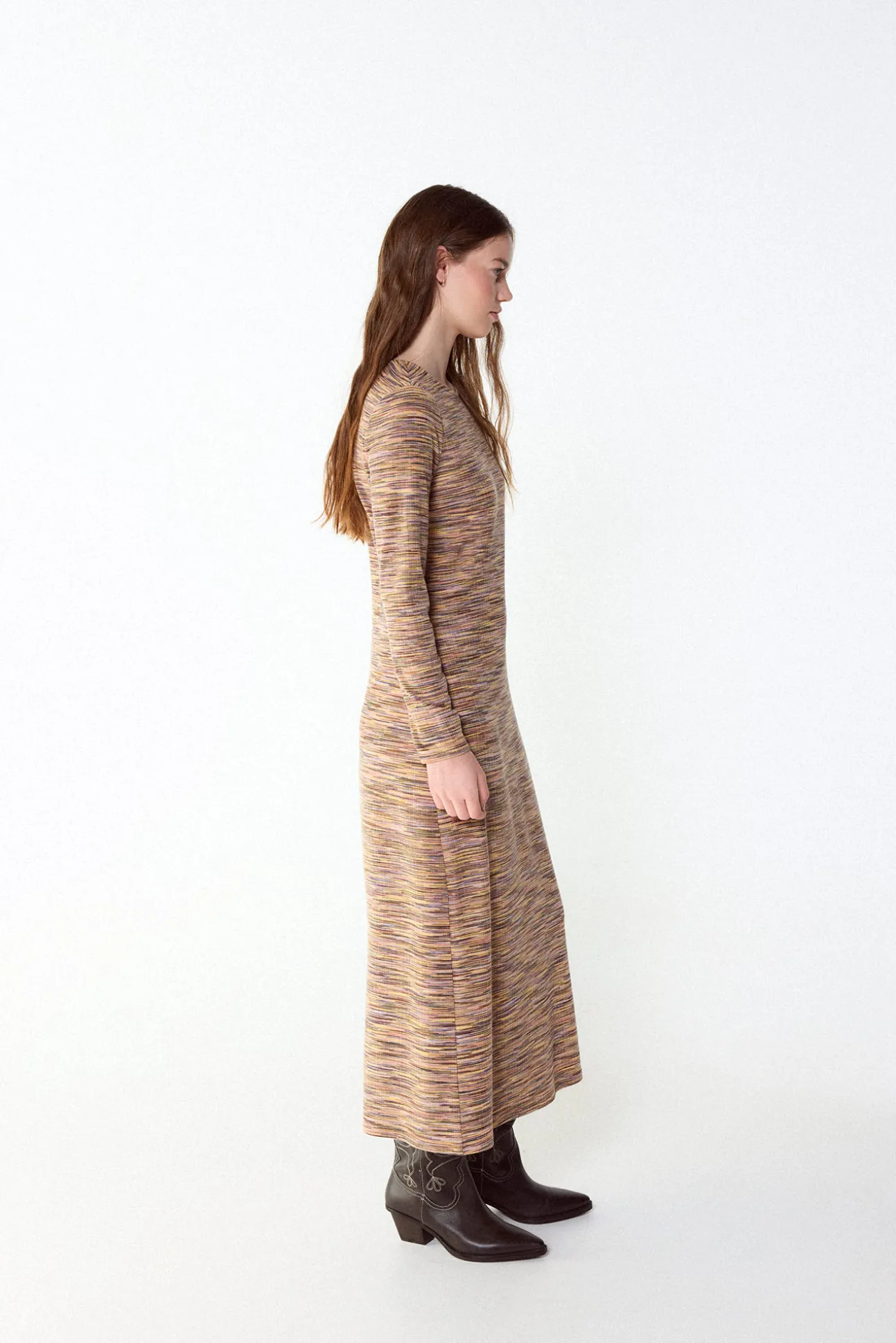 Vestido punto melange