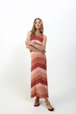 Vestido punto zig zag