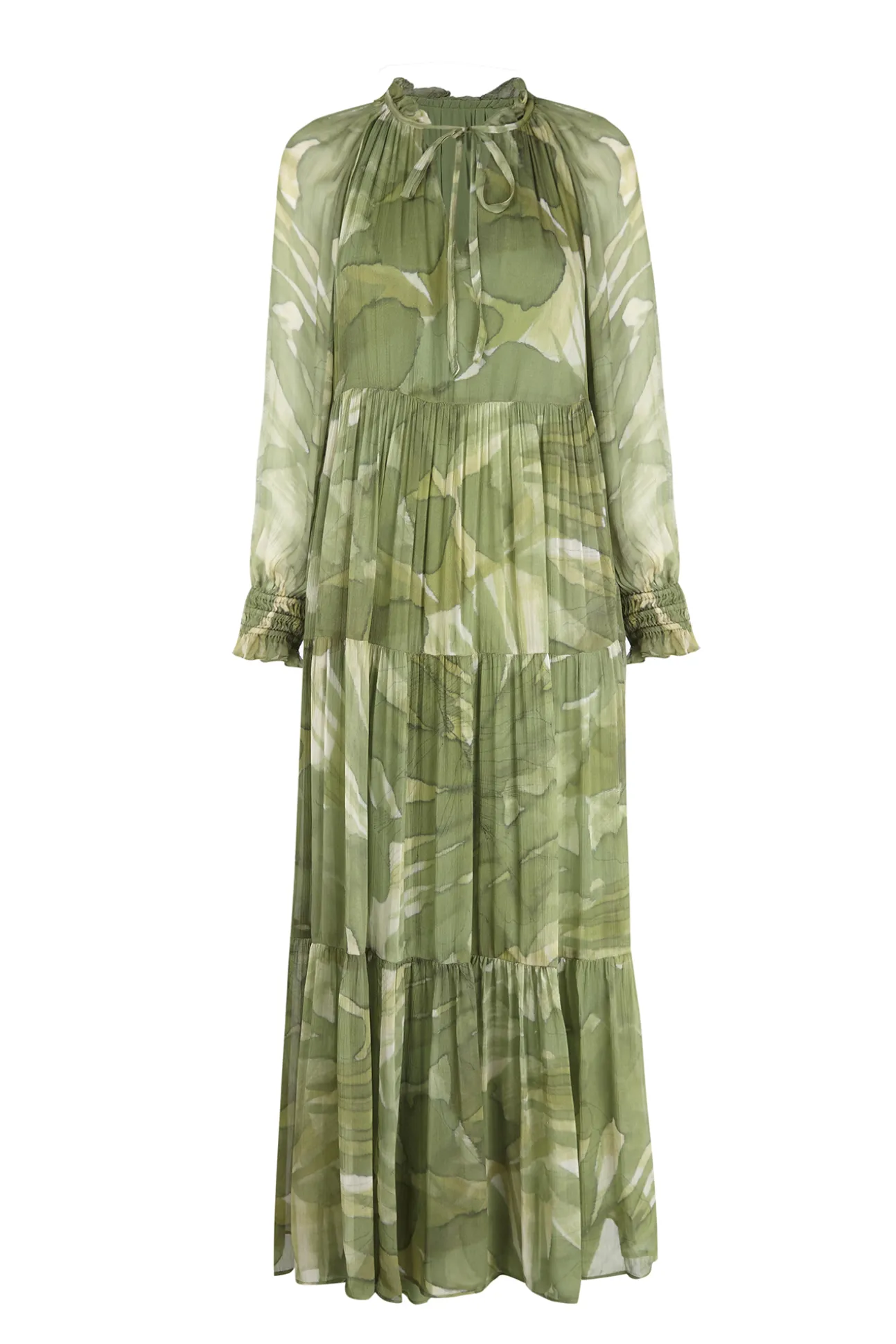 Vestido romántico largo estampado