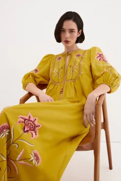 Vestido túnica bordados