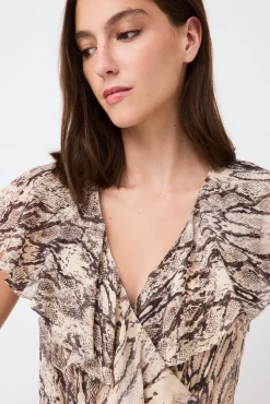Vestido volantes fluido