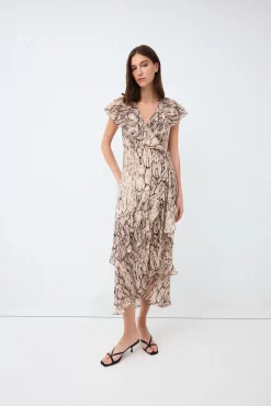 Vestido volantes fluido