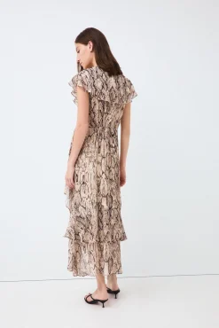 Vestido volantes fluido
