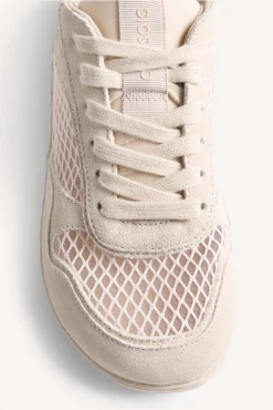 Zapatillas piel y rejilla