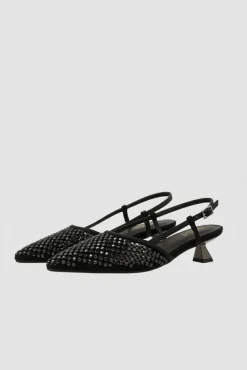 Zapatos de salón destalonados en ante