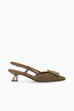 Zapatos de salón destalonados en piel